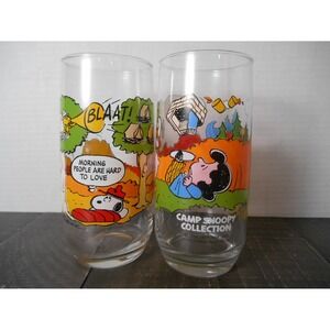McDonalds Camp Snoopy Collection Drinking Glasses Lot of 2